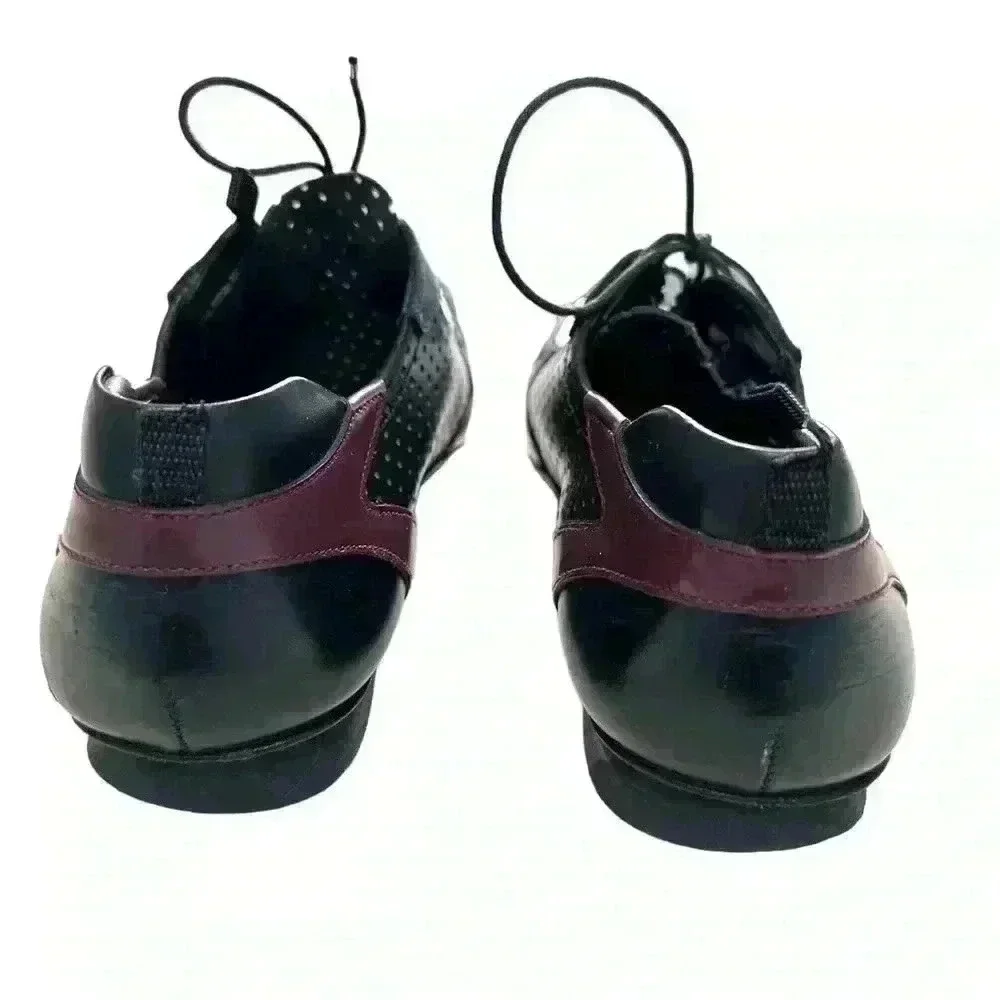 Prada Perforated Leather Bowling Shoes Vintage 2000 - Picture 4 of 7